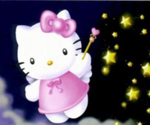 Puzzle Hello Kitty είναι μια νεράιδα ανάμεσα στα αστέρια