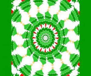 Puzzle Mandala με χριστουγεννιάτικα διακοσμητικά