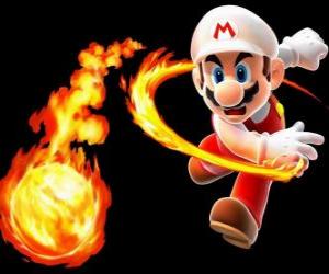 Puzzle Mario ρίχνοντας μια βολίδα