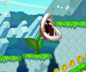 Puzzle Piranha φυτό. Piranha λουλούδι. Σαρκοφάγες εγκαταστάσεις της σειράς Mario