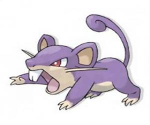 Puzzle Rattata - Pokémon Κανονική τύπου, γρήγορη επίθεση αρουραίος