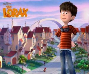 Puzzle Ted Ουίγκινς, ένα αγόρι ιδεαλισμό δώδεκα ετών, ο κύριος πρωταγωνιστής της ταινίας Lorax