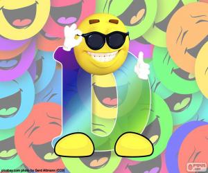 Puzzle Γράμμα D smiley