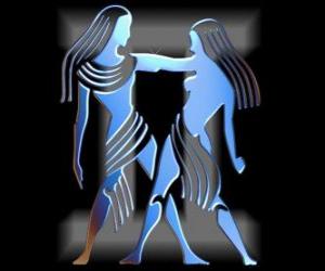 Puzzle Δίδυμοι. Τα δίδυμα. Τρίτον ζώδιο του ζωδιακού κύκλου