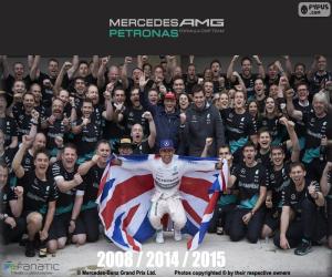 Puzzle Λιούις Χάμιλτον, πρωταθλητή F1 2015