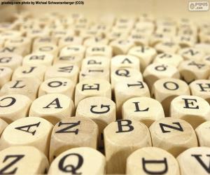Puzzle Ξύλινα γράμματα κύβου