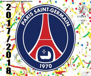 Puzzle Παρί Σεν ΖΕΡΜΈΝ, Ligue 1 πρωταθλητής 2017-2018