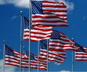 Puzzle Σημαία των Ηνωμένων Πολιτειών ή USA