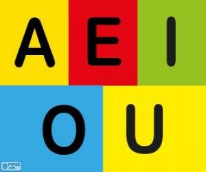 Puzzle Τα φωνήεντα A, E, I, O, U