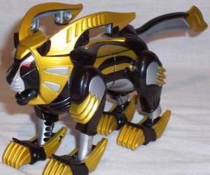 Puzzle Το Λιοντάρι Zord, Yellow Power Ranger. Ninja Power Rangers